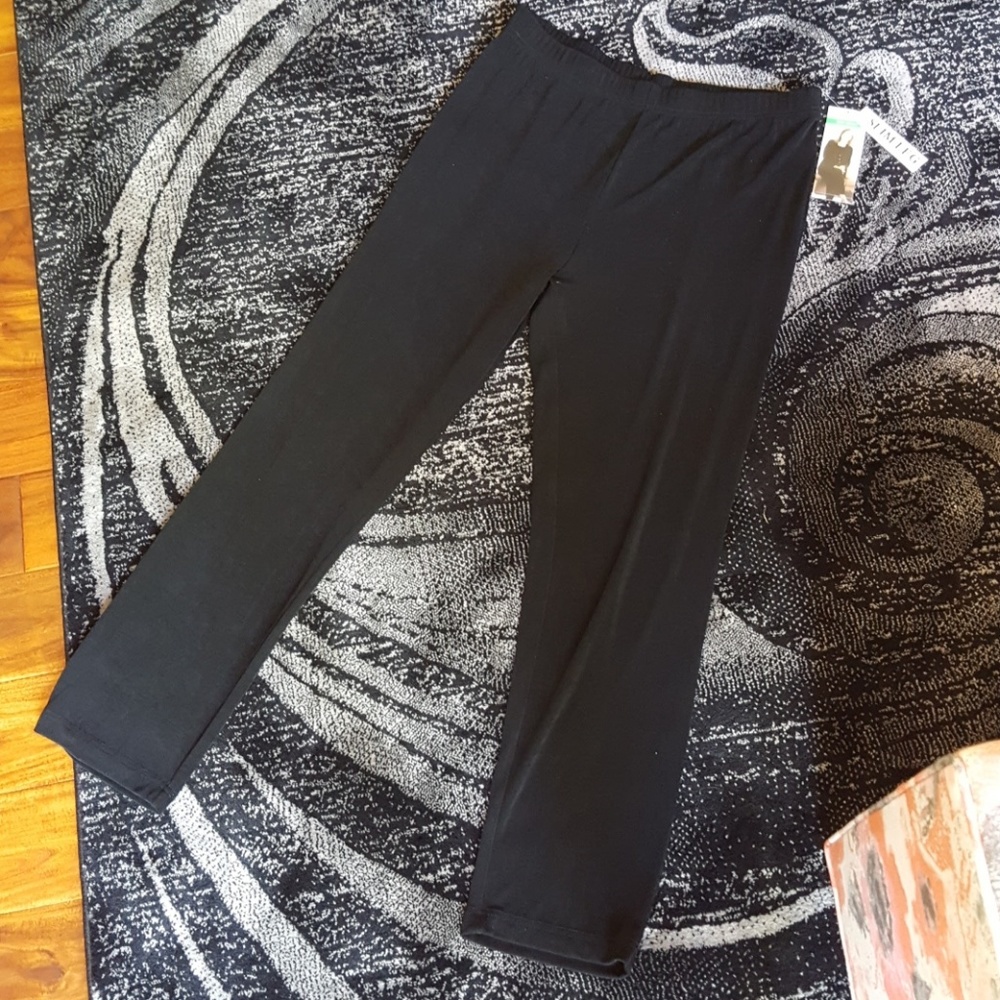 Trip Ready Stretch Slim Leg Black Acetate Pants